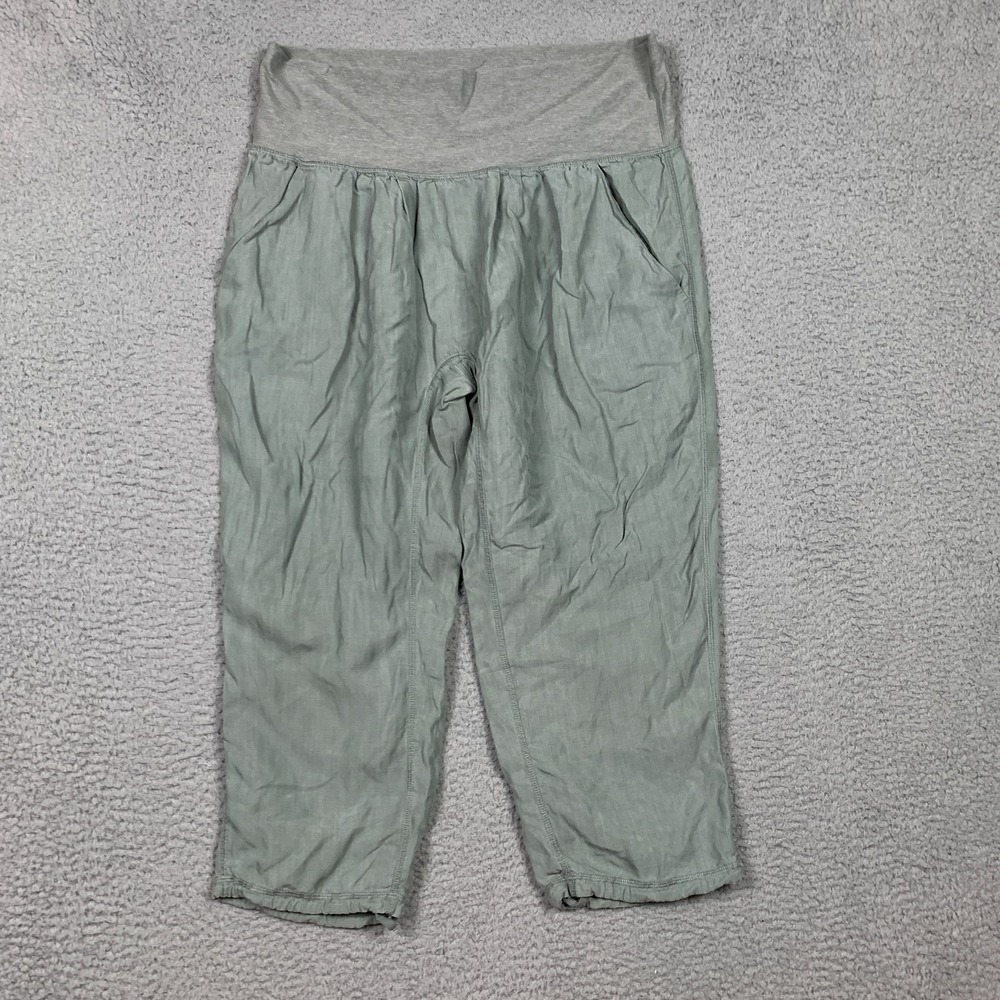 Lululemon Post Power Crop Pants Women's 8 Heathered Earl Grey Loose Fit Gym Yoga